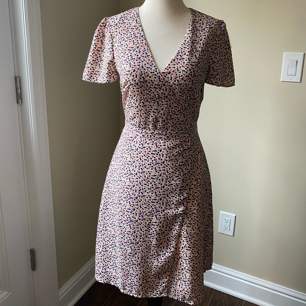 J. Crew Mercantile Floral Wrap Front Dress Size 00